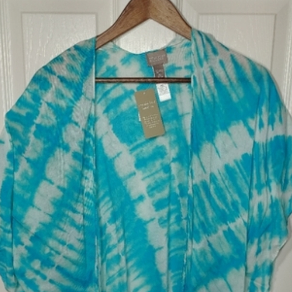 CHICO'S Blue & White Ruana - Picture 2 of 6